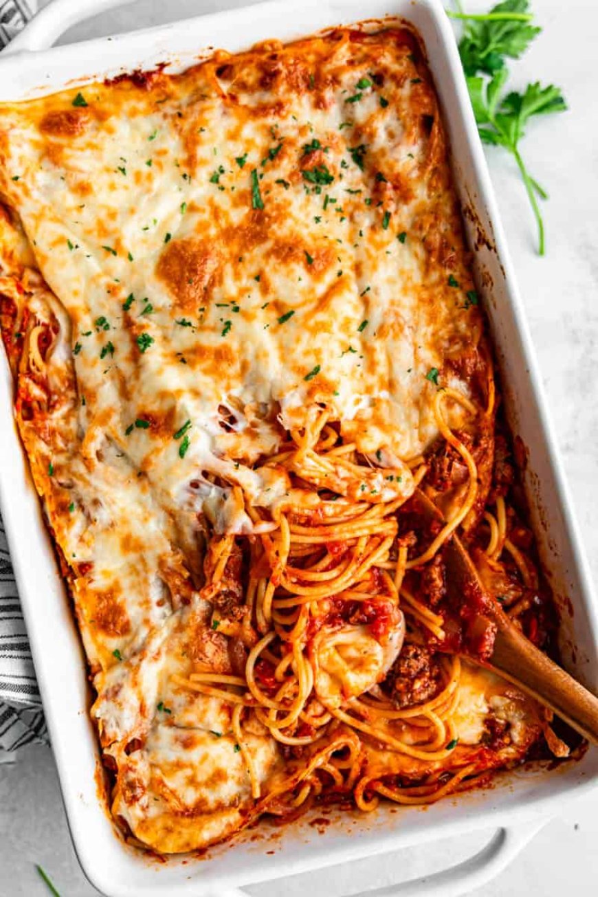 Quick and Easy Baked Spaghetti